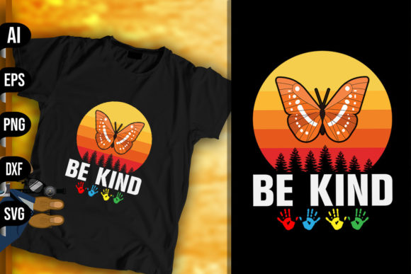 Butterfly Autism Be Kind Retro Vintage
