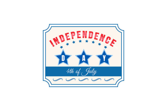 Independence Day Retro Flat Color Vector