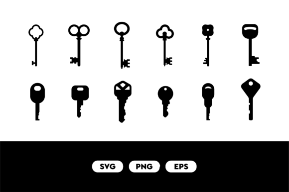 Keys Vector Collection. Svg Key Bundle