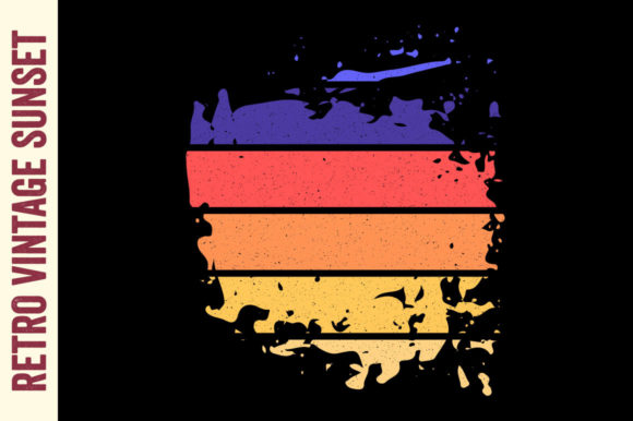 Retro Sunset Vintage Distressed Brush