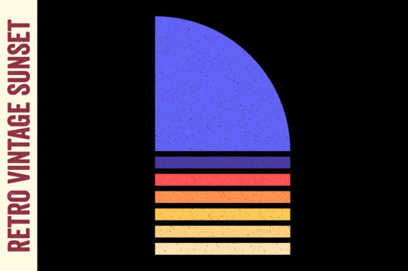Retro Vintage Sunset 60s, 80s, 90s