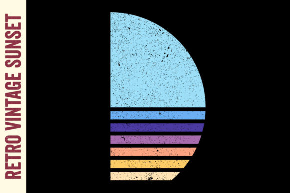 Retro Vintage Sunset Beach Textile