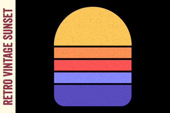 Retro Vintage Sunset Ocean Sunrise Beach