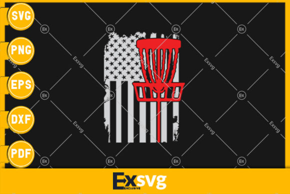 Retro Vintage USA Flag Disk Golf