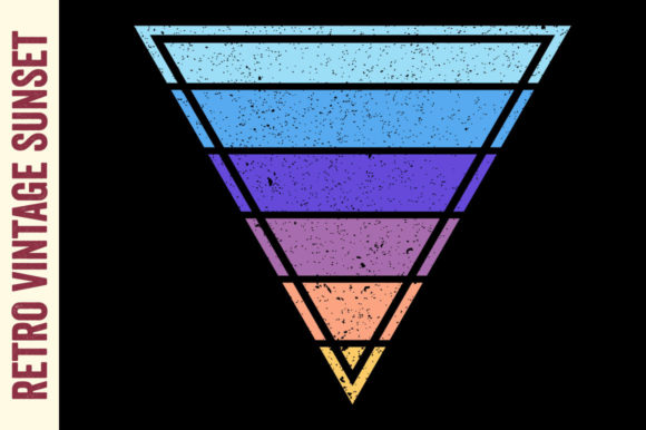 Vintage Retro Sunset Triangle Badge